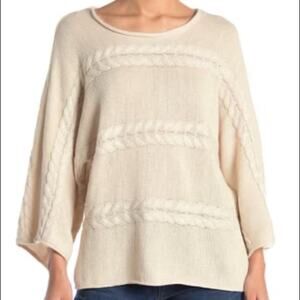 Democracy NEW Long Sleeve Cable Knit Sweater Small
